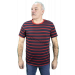 Футболка ENGLEOPARD чёрно – красный в полоску (26#)