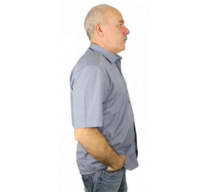 Рубашка короткий рукав BOCHROUN клетка 702