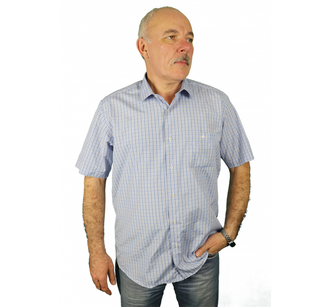 Рубашка короткий рукав BOCHROUN клетка 705