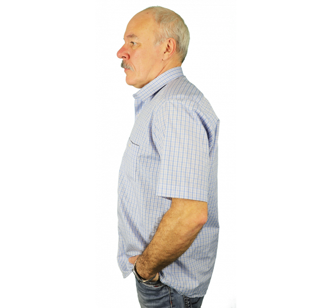 Рубашка короткий рукав BOCHROUN клетка 705
