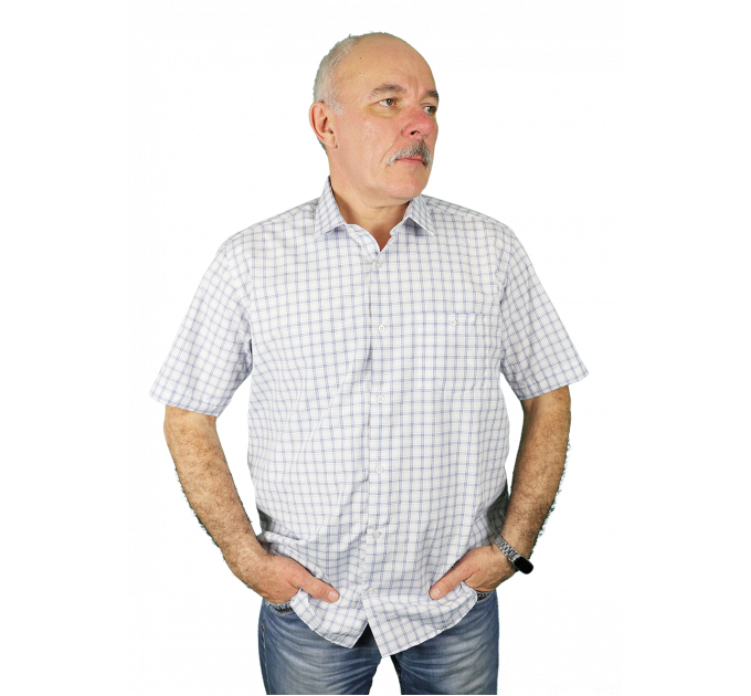 Рубашка короткий рукав BOCHROUN клетка 706