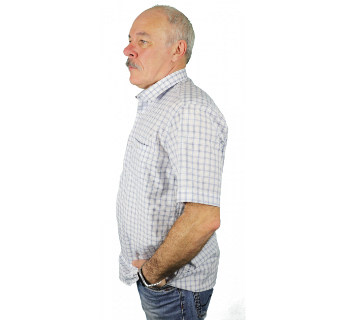 Рубашка короткий рукав BOCHROUN клетка 706