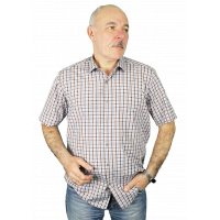 Рубашка короткий рукав BOCHROUN клетка 708